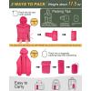 Outdoor Ventures Women’s Packable Lightweight Full-Zip Puffer Jacket with Hood Quilted Winter Coat(Hot Pink(fold in Pocket))