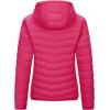 Outdoor Ventures Women’s Packable Lightweight Full-Zip Puffer Jacket with Hood Quilted Winter Coat(Hot Pink(fold in Pocket))
