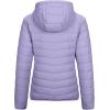 Outdoor Ventures Women’s Packable Lightweight Full-Zip Puffer Jacket with Hood Quilted Winter Coat(Lavender(fold in Pocket))
