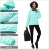 Outdoor Ventures Women’s Packable Lightweight Full-Zip Puffer Jacket with Hood Quilted Winter Coat(Light Blue(fold in Pocket))