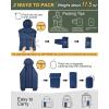 Outdoor Ventures Women’s Packable Lightweight Full-Zip Puffer Jacket with Hood Quilted Winter Coat(Navy New(fold in Pocket))