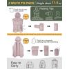 Outdoor Ventures Women’s Packable Lightweight Full-Zip Puffer Jacket with Hood Quilted Winter Coat(Pale Rosy(fold in Pocket))
