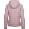 Outdoor Ventures Women’s Packable Lightweight Full-Zip Puffer Jacket with Hood Quilted Winter Coat(Pale Rosy(fold in Pocket))