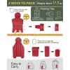 Outdoor Ventures Women’s Packable Lightweight Full-Zip Puffer Jacket with Hood Quilted Winter Coat(Red(fold in Pocket))