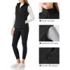 Outdoor Ventures Women’s Polar Fleece Zip Vest Outerwear with Pockets,Warm Sleeveless Coat Vest for Fall & Winter(Black)