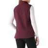 Outdoor Ventures Women’s Polar Fleece Zip Vest Outerwear with Pockets,Warm Sleeveless Coat Vest for Fall & Winter(Burgundy)