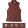 Outdoor Ventures Women’s Polar Fleece Zip Vest Outerwear with Pockets,Warm Sleeveless Coat Vest for Fall & Winter(Caramel)