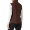 Outdoor Ventures Women’s Polar Fleece Zip Vest Outerwear with Pockets,Warm Sleeveless Coat Vest for Fall & Winter(Chocolate)