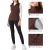 Outdoor Ventures Women’s Polar Fleece Zip Vest Outerwear with Pockets,Warm Sleeveless Coat Vest for Fall & Winter(Chocolate)