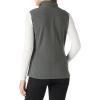 Outdoor Ventures Women’s Polar Fleece Zip Vest Outerwear with Pockets,Warm Sleeveless Coat Vest for Fall & Winter(Dark Grey)