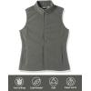 Outdoor Ventures Women’s Polar Fleece Zip Vest Outerwear with Pockets,Warm Sleeveless Coat Vest for Fall & Winter(Dark Grey)