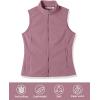 Outdoor Ventures Women’s Polar Fleece Zip Vest Outerwear with Pockets,Warm Sleeveless Coat Vest for Fall & Winter(Dark Lavender)