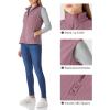 Outdoor Ventures Women’s Polar Fleece Zip Vest Outerwear with Pockets,Warm Sleeveless Coat Vest for Fall & Winter(Dark Lavender)