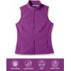 Outdoor Ventures Women’s Polar Fleece Zip Vest Outerwear with Pockets,Warm Sleeveless Coat Vest for Fall & Winter(Dark Raspberry)