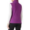 Outdoor Ventures Women’s Polar Fleece Zip Vest Outerwear with Pockets,Warm Sleeveless Coat Vest for Fall & Winter(Dark Raspberry)
