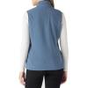 Outdoor Ventures Women’s Polar Fleece Zip Vest Outerwear with Pockets,Warm Sleeveless Coat Vest for Fall & Winter(Grayish Blue)