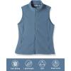 Outdoor Ventures Women’s Polar Fleece Zip Vest Outerwear with Pockets,Warm Sleeveless Coat Vest for Fall & Winter(Grayish Blue)