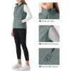 Outdoor Ventures Women’s Polar Fleece Zip Vest Outerwear with Pockets,Warm Sleeveless Coat Vest for Fall & Winter(Green Gray)