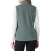 Outdoor Ventures Women’s Polar Fleece Zip Vest Outerwear with Pockets,Warm Sleeveless Coat Vest for Fall & Winter(Green Gray)