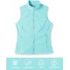 Outdoor Ventures Women’s Polar Fleece Zip Vest Outerwear with Pockets,Warm Sleeveless Coat Vest for Fall & Winter(Ice Blue)