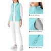 Outdoor Ventures Women’s Polar Fleece Zip Vest Outerwear with Pockets,Warm Sleeveless Coat Vest for Fall & Winter(Ice Blue)