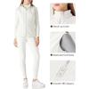 Outdoor Ventures Women’s Polar Fleece Zip Vest Outerwear with Pockets,Warm Sleeveless Coat Vest for Fall & Winter(Ivory)