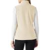 Outdoor Ventures Women’s Polar Fleece Zip Vest Outerwear with Pockets,Warm Sleeveless Coat Vest for Fall & Winter(Khaki)