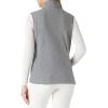 Outdoor Ventures Women’s Polar Fleece Zip Vest Outerwear with Pockets,Warm Sleeveless Coat Vest for Fall & Winter(Light Grey Heather)