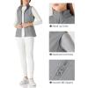 Outdoor Ventures Women’s Polar Fleece Zip Vest Outerwear with Pockets,Warm Sleeveless Coat Vest for Fall & Winter(Light Grey Heather)