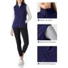Outdoor Ventures Women’s Polar Fleece Zip Vest Outerwear with Pockets,Warm Sleeveless Coat Vest for Fall & Winter(Purplish Blue)