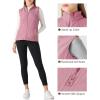 Outdoor Ventures Women’s Polar Fleece Zip Vest Outerwear with Pockets,Warm Sleeveless Coat Vest for Fall & Winter(Purplish Pink)