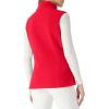 Outdoor Ventures Women’s Polar Fleece Zip Vest Outerwear with Pockets,Warm Sleeveless Coat Vest for Fall & Winter(Red)