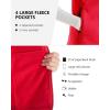 Outdoor Ventures Women’s Polar Fleece Zip Vest Outerwear with Pockets,Warm Sleeveless Coat Vest for Fall & Winter(Red)