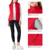 Outdoor Ventures Women’s Polar Fleece Zip Vest Outerwear with Pockets,Warm Sleeveless Coat Vest for Fall & Winter(Red)