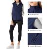 Outdoor Ventures Women’s Polar Fleece Zip Vest Outerwear with Pockets,Warm Sleeveless Coat Vest for Fall & Winter(True Navy)