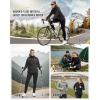Outdoor Ventures Women’s Softshell Jacket Waterproof Warm Fleece Lined Lightweight Windproof Hooded Insulated Windbreaker(Black)