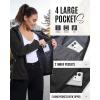 Outdoor Ventures Women’s Softshell Jacket Waterproof Warm Fleece Lined Lightweight Windproof Hooded Insulated Windbreaker(Black)