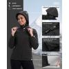 Outdoor Ventures Women’s Softshell Jacket Waterproof Warm Fleece Lined Lightweight Windproof Hooded Insulated Windbreaker(Black)
