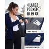 Outdoor Ventures Women’s Softshell Jacket Waterproof Warm Fleece Lined Lightweight Windproof Hooded Insulated Windbreaker(Blue)