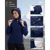 Outdoor Ventures Women’s Softshell Jacket Waterproof Warm Fleece Lined Lightweight Windproof Hooded Insulated Windbreaker(Blue)