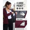 Outdoor Ventures Women’s Softshell Jacket Waterproof Warm Fleece Lined Lightweight Windproof Hooded Insulated Windbreaker(Wine Red)