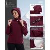 Outdoor Ventures Women’s Softshell Jacket Waterproof Warm Fleece Lined Lightweight Windproof Hooded Insulated Windbreaker(Wine Red)