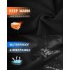 Outdoor Ventures Women’s Softshell Jacket with Hood Fleece Lined Warm Lightweight Waterproof Insulated Windbreaker(Black)
