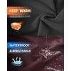 Outdoor Ventures Women’s Softshell Jacket with Hood Fleece Lined Warm Lightweight Waterproof Insulated Windbreaker(Dark Red)