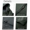 Outdoor Ventures Women’s Softshell Jacket with Removable Hood Fleece Lined Windbreaker Insulated Long Warm Rain Jacket(Dark Green Heather)