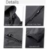 Outdoor Ventures Women’s Softshell Jacket with Removable Hood Fleece Lined Windbreaker Insulated Long Warm Rain Jacket(Dark Grey Heather)