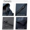 Outdoor Ventures Women’s Softshell Jacket with Removable Hood Fleece Lined Windbreaker Insulated Long Warm Rain Jacket(Navy Heather)