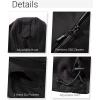 Outdoor Ventures Women’s Softshell Jacket with Removable Hood, Insulated Windbreaker Waterproof Warm Fleece Lined Coat(Black)