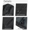 Outdoor Ventures Women’s Softshell Jacket with Removable Hood, Insulated Windbreaker Waterproof Warm Fleece Lined Coat(Dark Grey-check)
