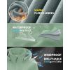 Outdoor Ventures Women’s Softshell Jacket with Removable Hood, Insulated Windbreaker Waterproof Warm Fleece Lined Coat(Light Green)